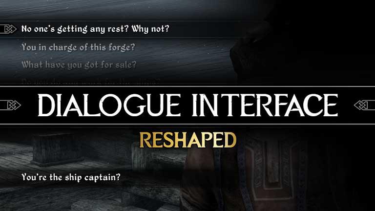 Dialogue Interface ReShaped - новый интерфейс диалогов для Skyrim SE